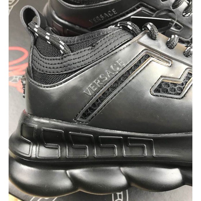Versace Chain Reaction Sneakers Black / Black