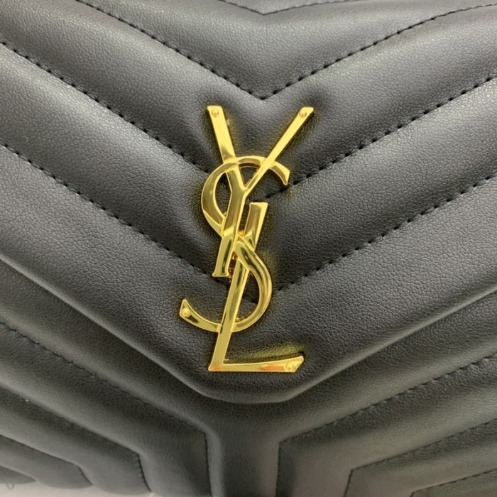 YSL Large Loulou Monogram Bag Black / Gold