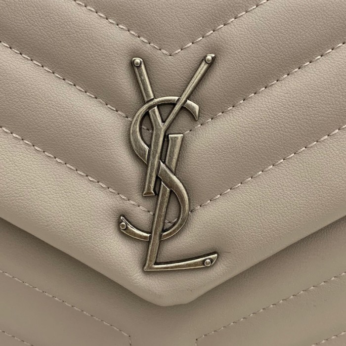 YSL Large Loulou Monogram Bag Grey