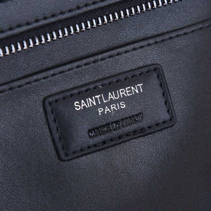 Saint Laurent Classic Cabas Y-Ligne Leather Tote Bag Black / Black