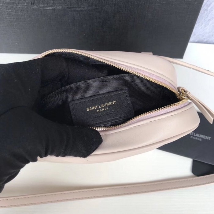 YSL Lou Belt Bag in Quilted Leather Beige