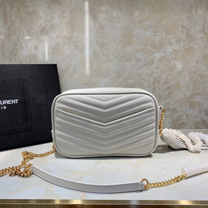 YSL Lou Camera Bag White