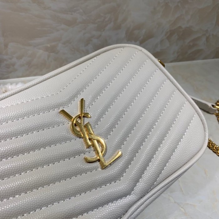 YSL Lou Camera Bag White