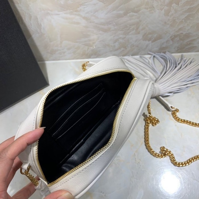 YSL Lou Camera Bag White