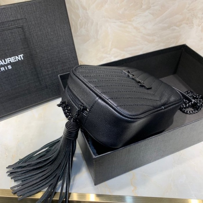 YSL Lou Camera Bag Black with Black