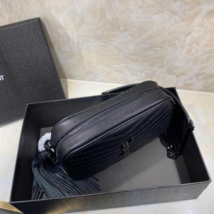 YSL Lou Camera Bag Black with Black