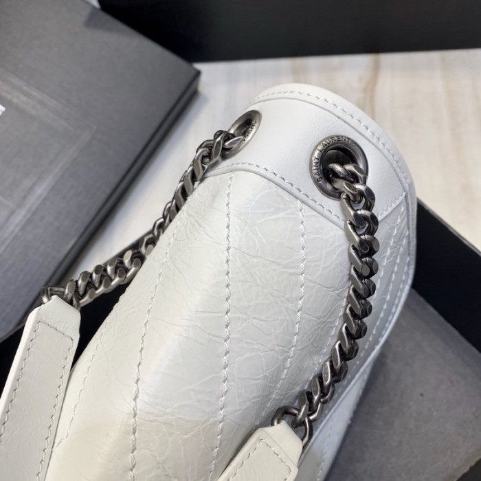 YSL Medium Niki Bag White