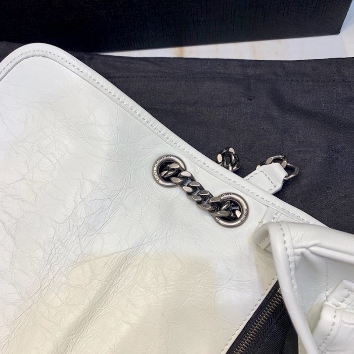 YSL Medium Niki Bag White