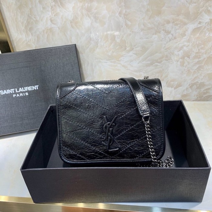 YSL Niki Chain Wallet Bag Black