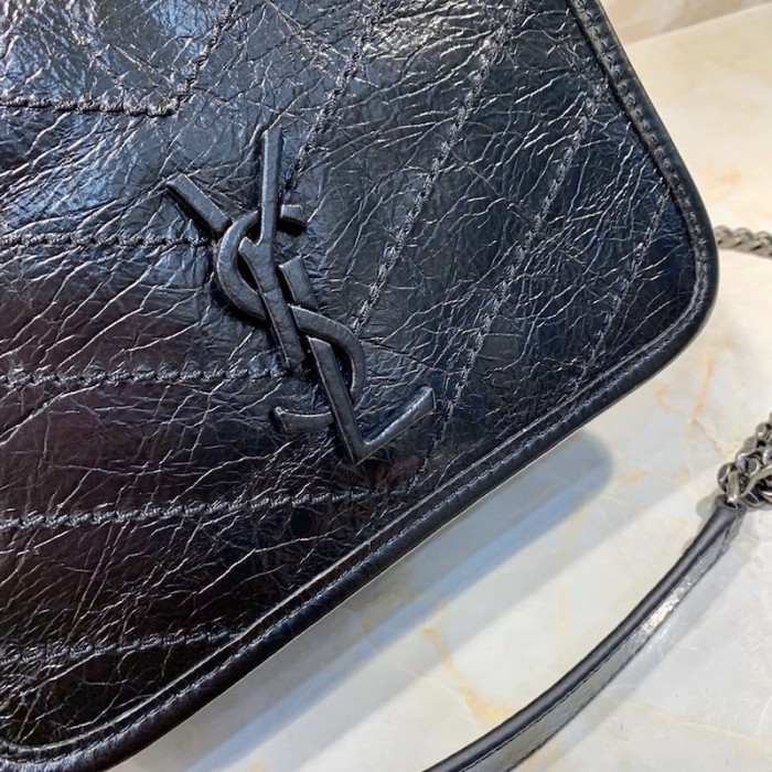 YSL Niki Chain Wallet Bag Black