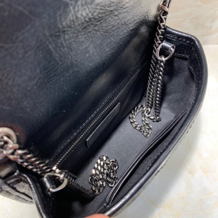 YSL Niki Chain Wallet Bag Black