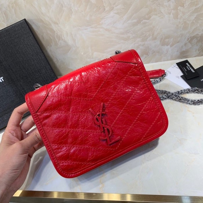 YSL Niki Chain Wallet Bag Red