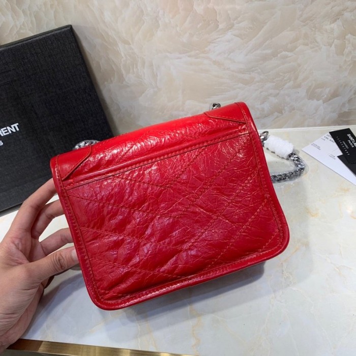 YSL Niki Chain Wallet Bag Red