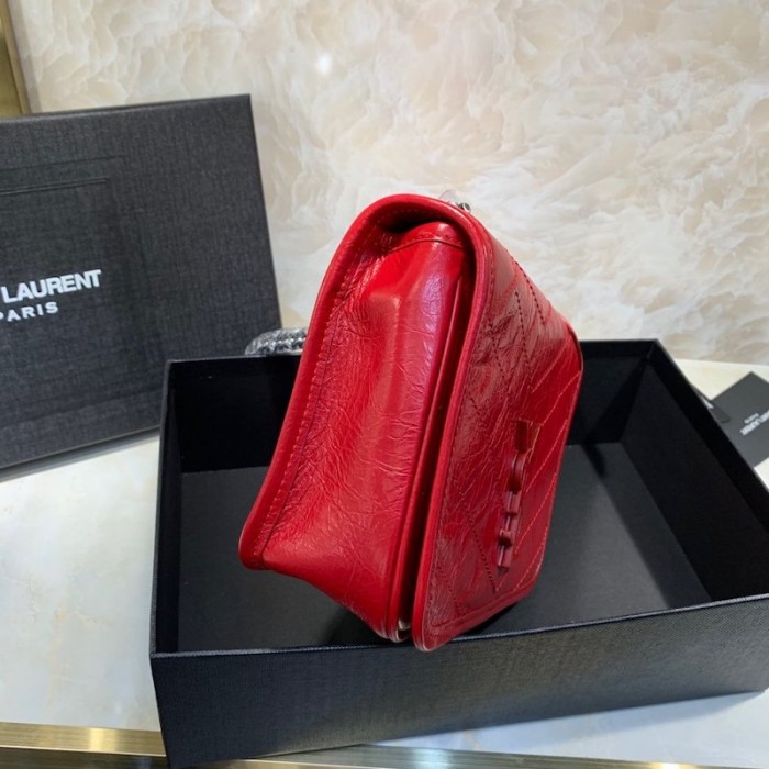 YSL Niki Chain Wallet Bag Red