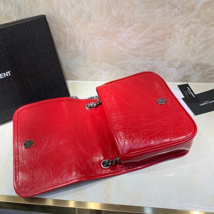 YSL Niki Chain Wallet Bag Red