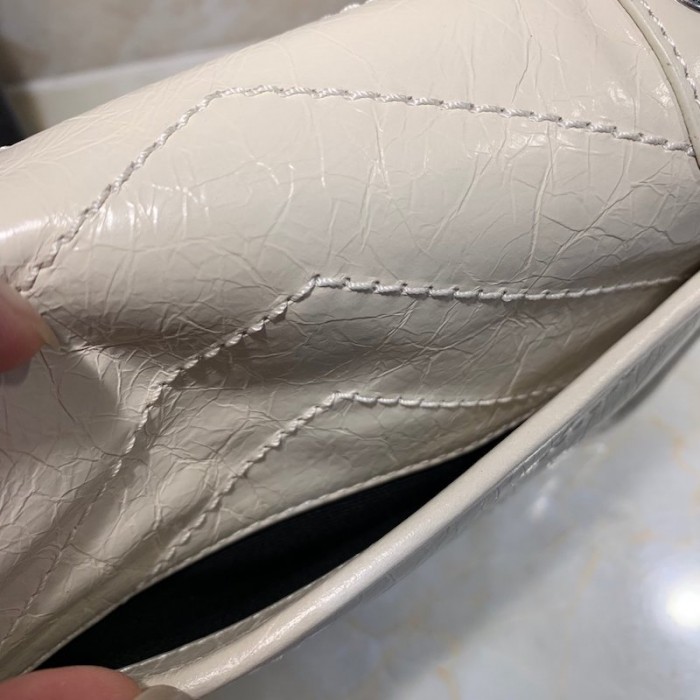 YSL Niki Chain Wallet Bag White