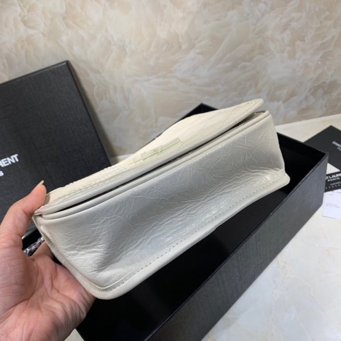 YSL Niki Chain Wallet Bag White