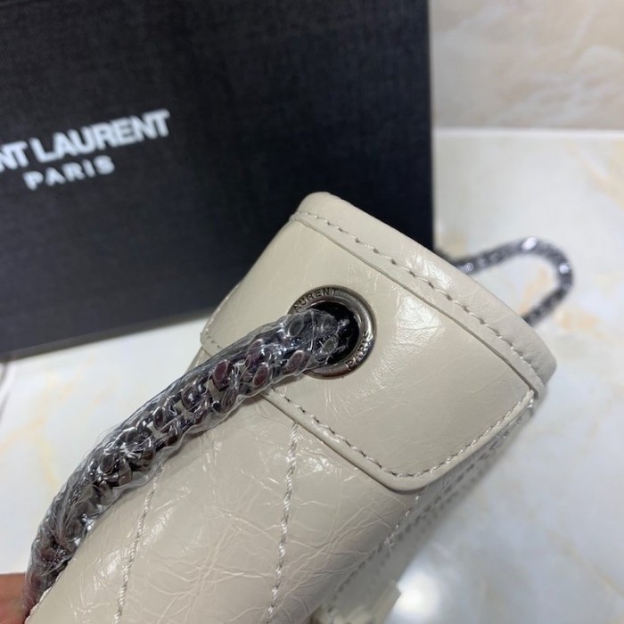 YSL Niki Chain Wallet Bag White