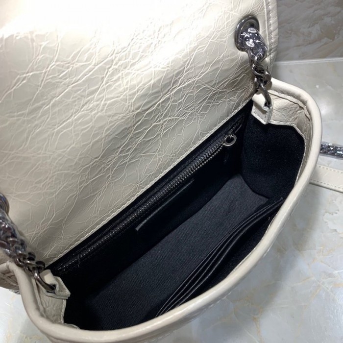 YSL Niki Chain Wallet Bag White