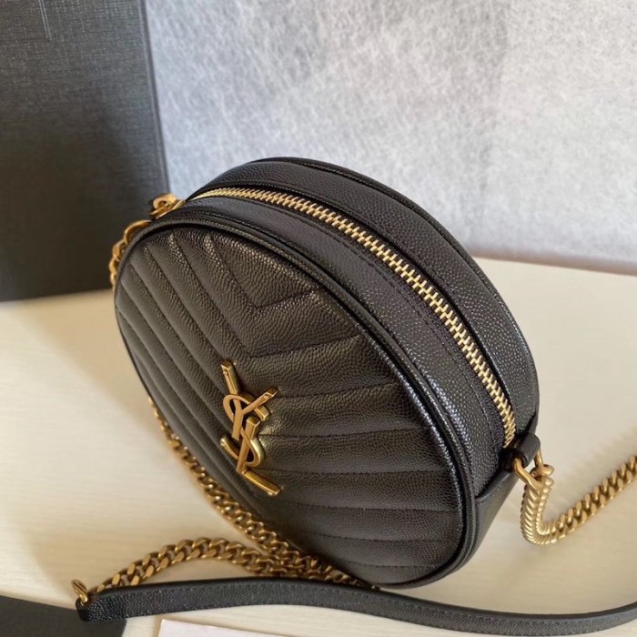 YSL Round Jade Camera Bag Black